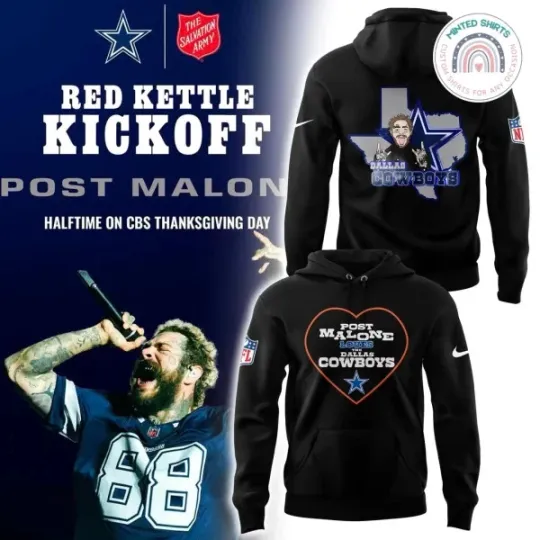 Discover Cowboys x Post Malone Inspired Special Edition Unisex Hoodie 3D