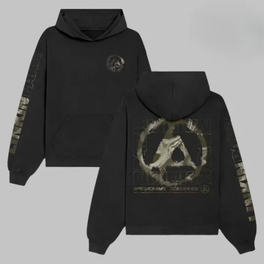 Linkin Park Holiday 2025 From Zero LP Logo Black Pullover Hoodie 3D