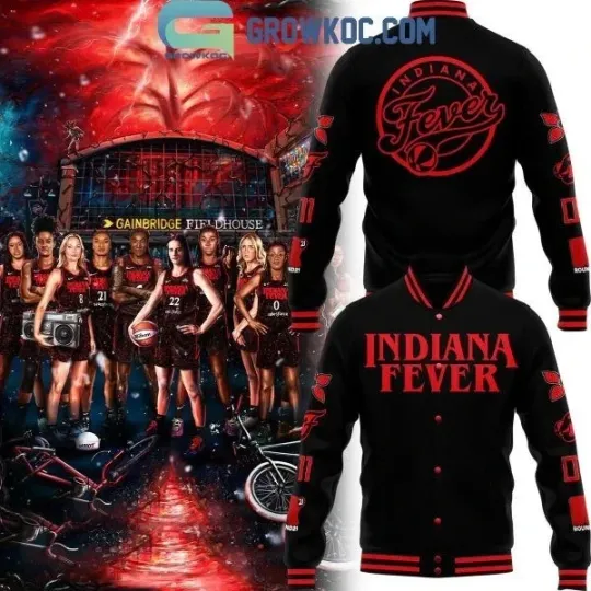 Indiana Fever Stranger Things 2025 Baseball Jacket