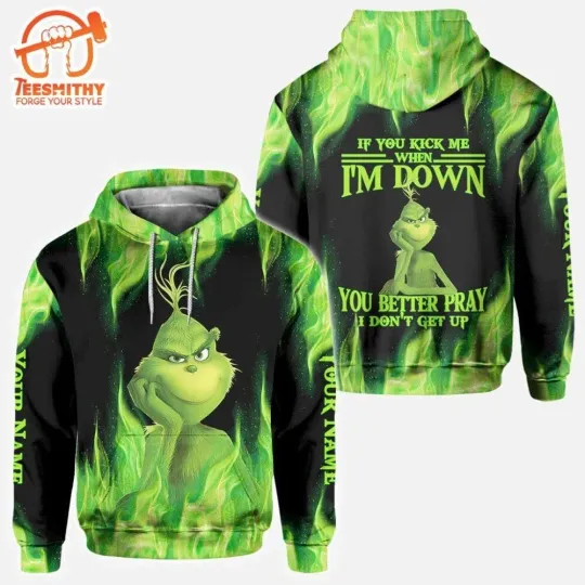 Discover CUSTOM If You Kick Me funny character Stole Christmas All Over Print 3D Hoodie S-5XL