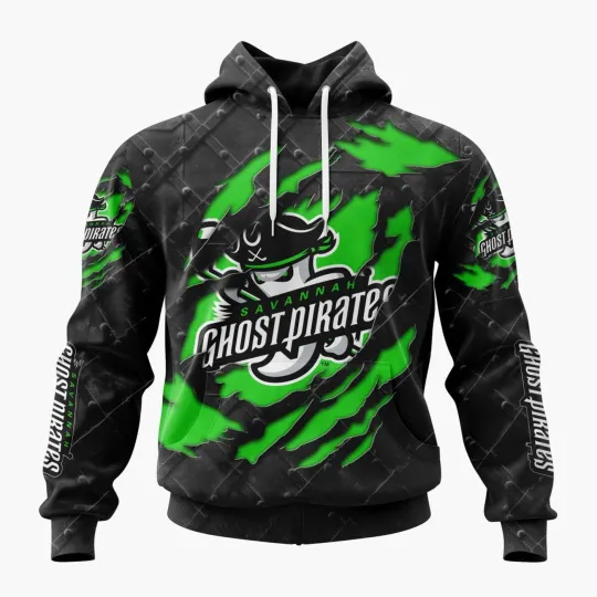 Discover Personalized Savannah Ghost Pirates Hoodie/Zip Hoodie Special Black Metal Design