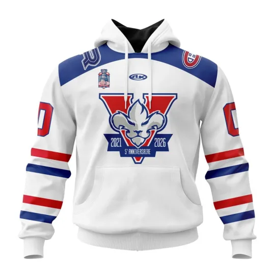 Discover Personalize Trois-Rivières Lions Hoodie/Zip Hoodie 2025/26 5th Anniversary Logo