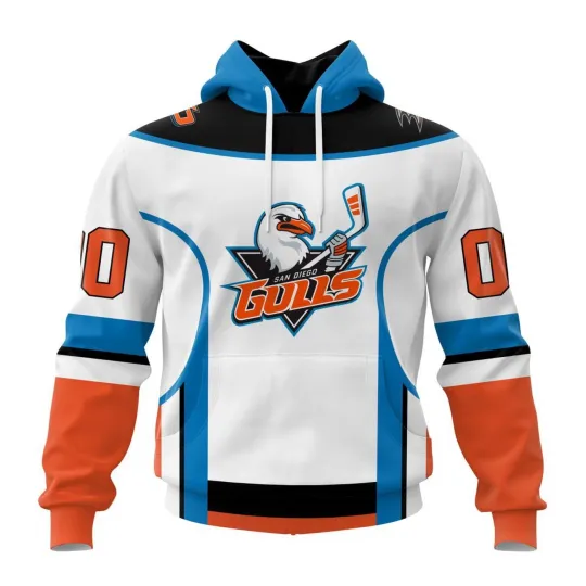 Discover San Diego Gulls Personalized Hoodie 2024 Away Fan Gear Gift