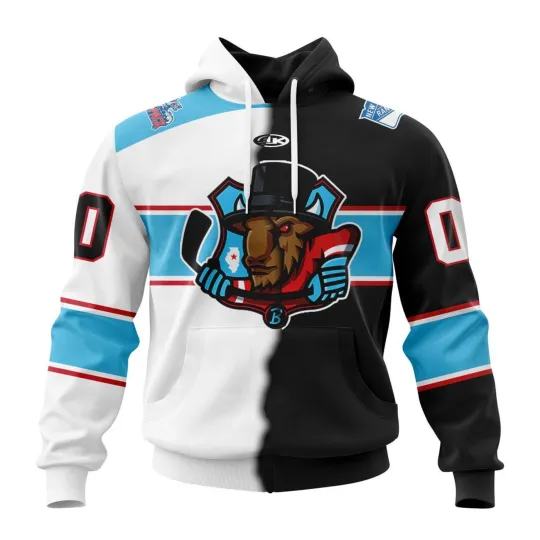 Discover Personalized Bloomington Bison Hoodie/Zip Hoodie 2055/26 Black Mix White