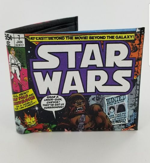 Discover Genuine Handcrafted Bifold Leather Wallet with Sci-Fi & Comic Book Inspired Laser Printing