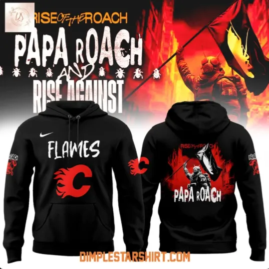 Discover Calgary x Papa Roach Rise Of The Roach Tour 2025 Hoodie 3D