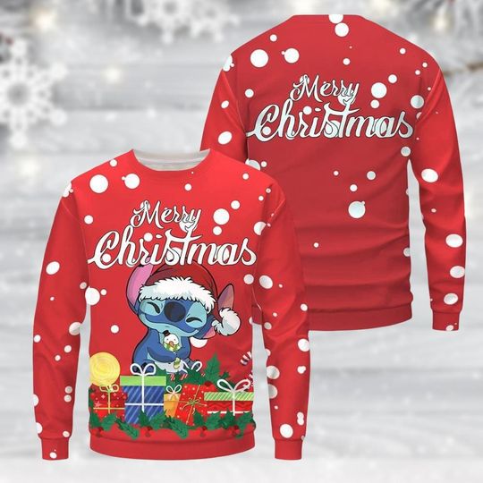 Discover Lilo and Stitch Ugly Christmas Sweater, Lilo and Stitch Sweaters, Disney Christmas Sweater, Disney Xmas Holiday Gift