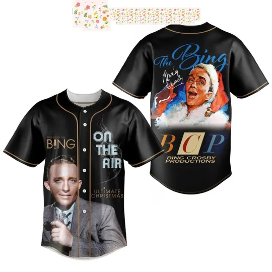 Discover Bing Crosby On The Air Ultimate Christmas Baseball Jersey