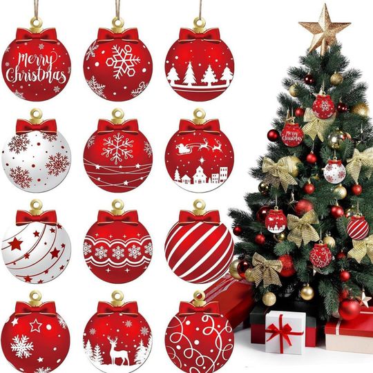 Christmas 12pcs No None Christmas Ball Ornaments Christmas Decoration 2025 Genuine