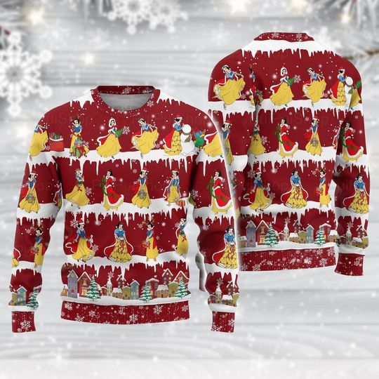 Discover Disney Princess Snow White Ugly Christmas Sweater, Vintage Women’s Sweater