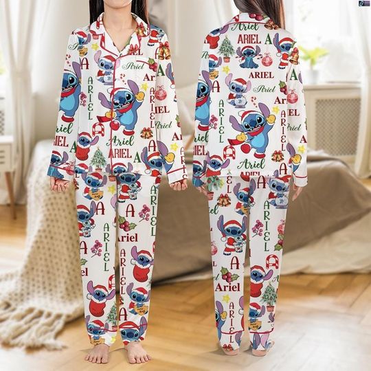Discover Custom Disneyland Stitch Pajamas Set, Personalized Stitch Pajamas, Stitch Christmas Pajamas, Stitch Pajamas Family Matching, Birthday Gift