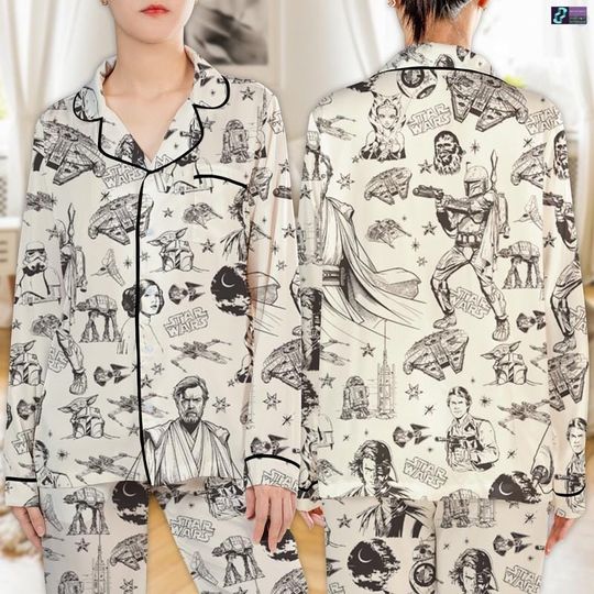 Starwars Christmas Pajamas Set, Darth Vader Christmas Pajamas, Starwars Xmas Party Holiday Sleepwear, Galaxy's Edge Christmas Pajamas