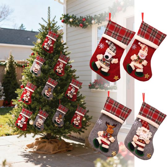 Christmas Stockings Santa Christmas Stocking Christmas Stockings Candy Gift Socks Christmas Decorations Christmas Tree Ornaments