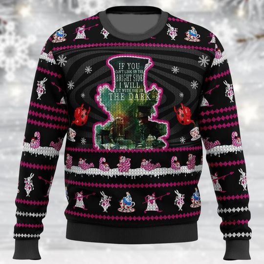 Discover Ugly Christmas Sweater with Funny Quote, Dark Side Sit Together, Holiday Ugly Sweatshirt