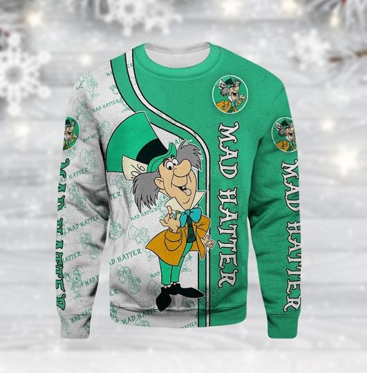 Discover Mad Hatter Ugly Christmas Sweater, Disney Alice in Wonderland Holiday Sweatshirt