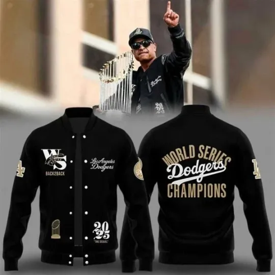 HOT!! Dodgers Coach Dave Roberts 2025 World Series ChampionsJacket
