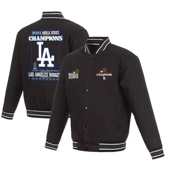 Discover Los Angeles Dodgers 2024 World Series Champions Poly Twill Full-Snap Jacket