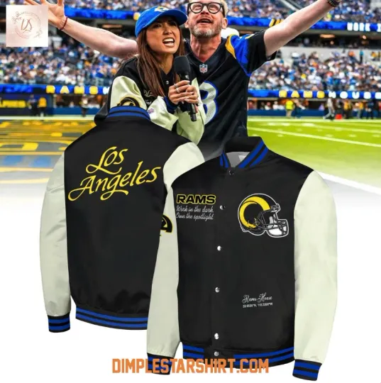 Discover Los Angeles Ram 2025 Rivalries Midnight Baseball Jacket