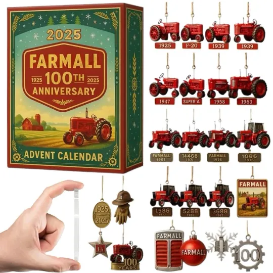 Discover 2025 Tractor Acrylic Advent Calendar 24-Day Countdown Calendar Home & Living Decor