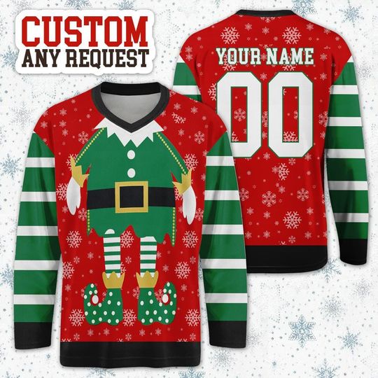 Custom Name Number Cosplay Movie Character Christmas Movie Vneck Jersey, Xmas Gift For Boys, Christmas Jersey For Family