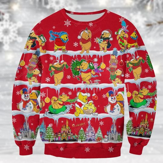 Discover Winnie the Pooh Ugly Christmas Sweater, Disney Women's Festive Sweater