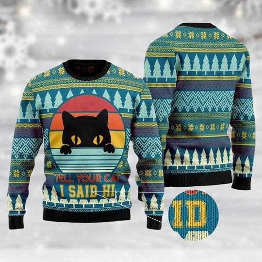 Discover Cat Lovers Ugly Christmas Sweater, Holiday Cat Gift Sweater, Xmas Cat Sweater for Cat Owners