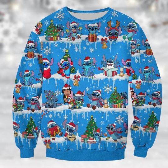 Discover Lilo and Stitch Ugly Christmas Sweater, Women's Disney Holiday Sweater