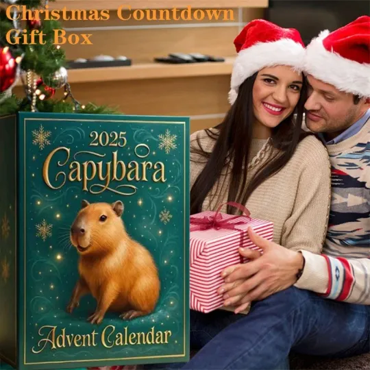 Discover Capybara Christmas Advent Calendar 24 Days Countdown Holiday Decor