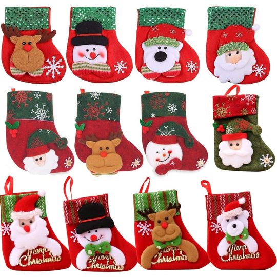 Discover 1Pcs Christmas Decoration Cartoon Socks Xmas Tree Hanging Ornaments Merry Home Room Decor Gifts New Year Happy Navidad Supplies