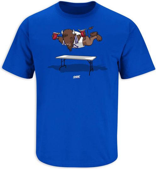 Discover Buffalo Football Fans 3D T-Shirt Smash Tables Royal
