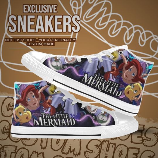The Little Mermaid High Top Shoes