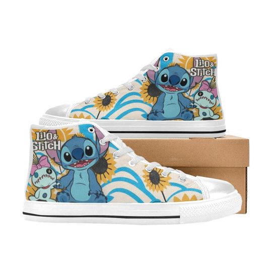 Discover Lilo & Stitch High Top Shoes Custom Canvas Sneakers for Kids and Adults