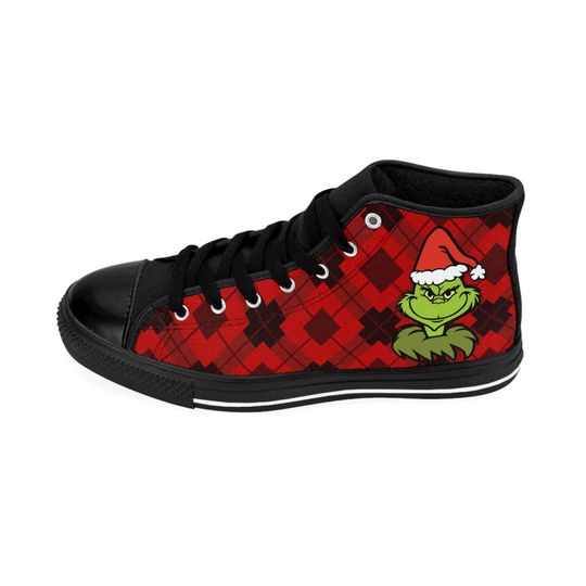 Discover Women's Classic Plaid Sneakers, The funny character, Christmas