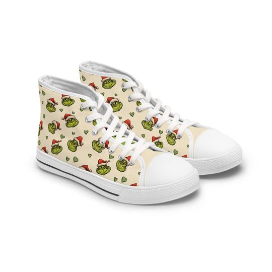 funny character Heart Design High Top Sneakers