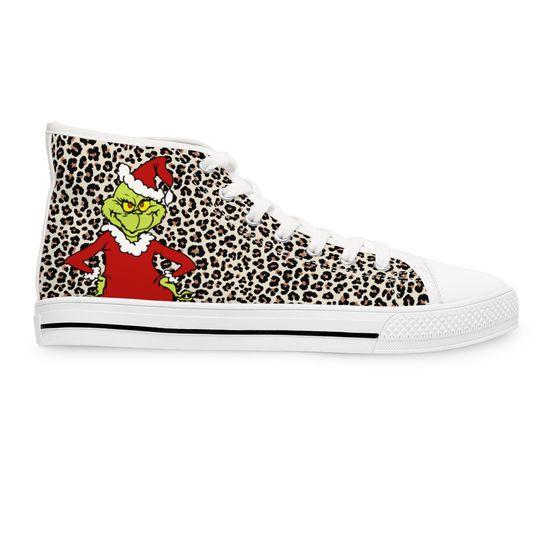 Discover The funny character, Christmas Leopard Print Women's High Top Sneakers