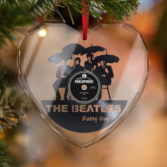 Discover The Beatles Vinyl Record Rainy Day Ornament | Music Gift | Beatles Home Decor | Vinyl Record Ornament | Pop Fan Decor