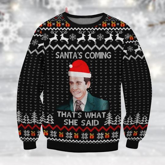 Discover The Office Ugly Christmas Sweater, Michael Scott Holiday Party Sweater Xmas Gift