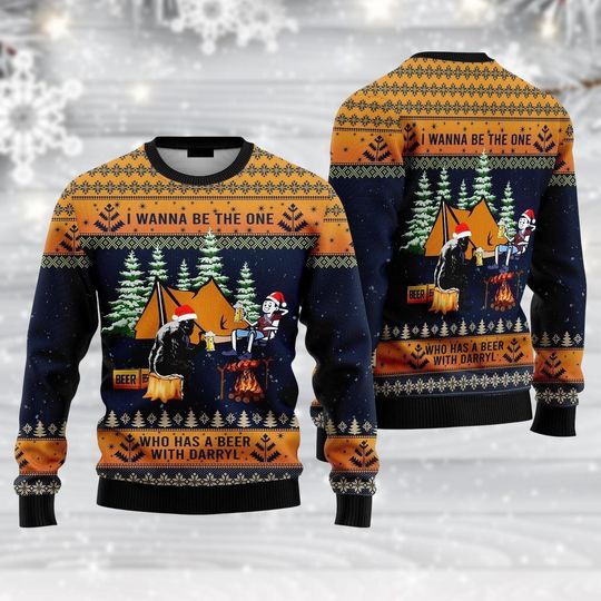 Discover Beer Camping Ugly Christmas Sweater, Funny Drinking Holiday Sweatshirt