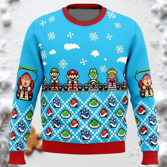 Nintendo Mario Kart Christmas Sweater for Men