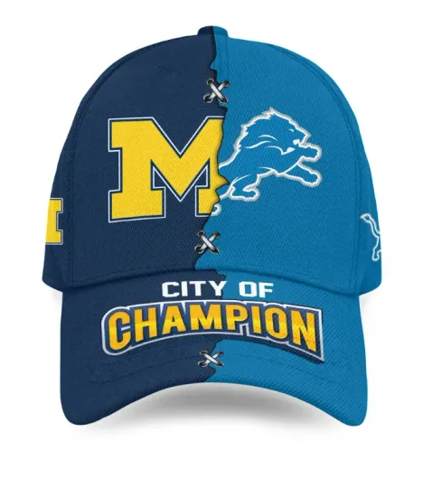 Discover Michigan Football x Detroit Baseball Cap AOP