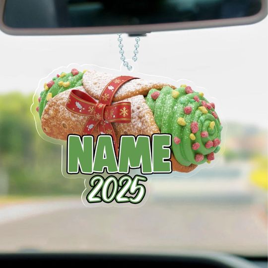 Discover Personalized Cannoli 2D FLAT Ornament, Custom Italian Dessert Christmas Decor
