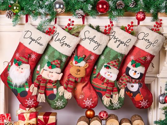 Christmas Stocking Personalized Stockings Christmas Stocking Family Stocking monogram 3d christmas stocking christmas gifts christmas decor