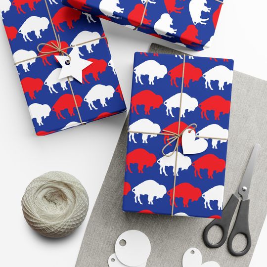 Discover Dancing Buffalo Printed Wrapping Paper