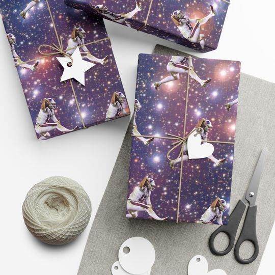 Discover Josh Allen Jumping Over the Universe Wrapping Paper