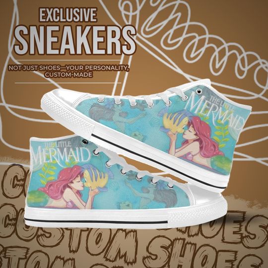 Little Mermaid High Top Shoes