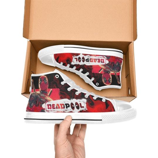Discover Deadpool High Top Shoes Custom Canvas Sneakers for Kids or Adults