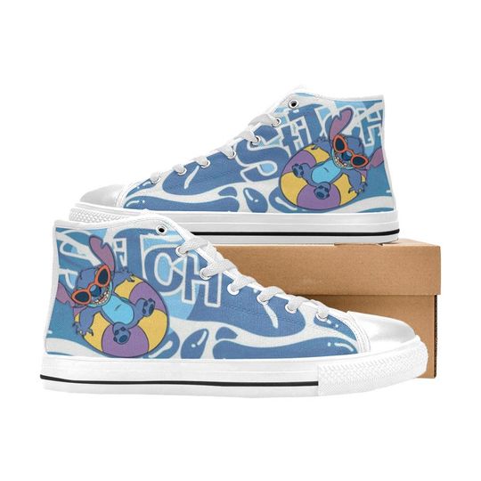 Discover Lilo & Stitch High Top Shoes Custom Canvas Sneakers for Kids and Adults