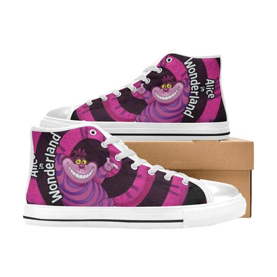 Cheshire Cat Alice In Wonderland High Top Shoes