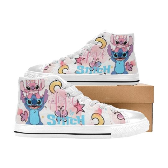 Stitch and Angel High Top Shoes
