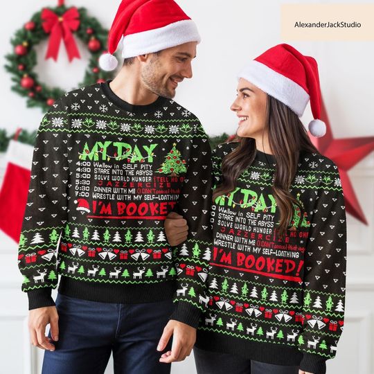Discover funny character Christmas Ugly Sweater, Funny Holiday Sweater, Festive Xmas Gift for Men Women, Perfect Christmas Gift